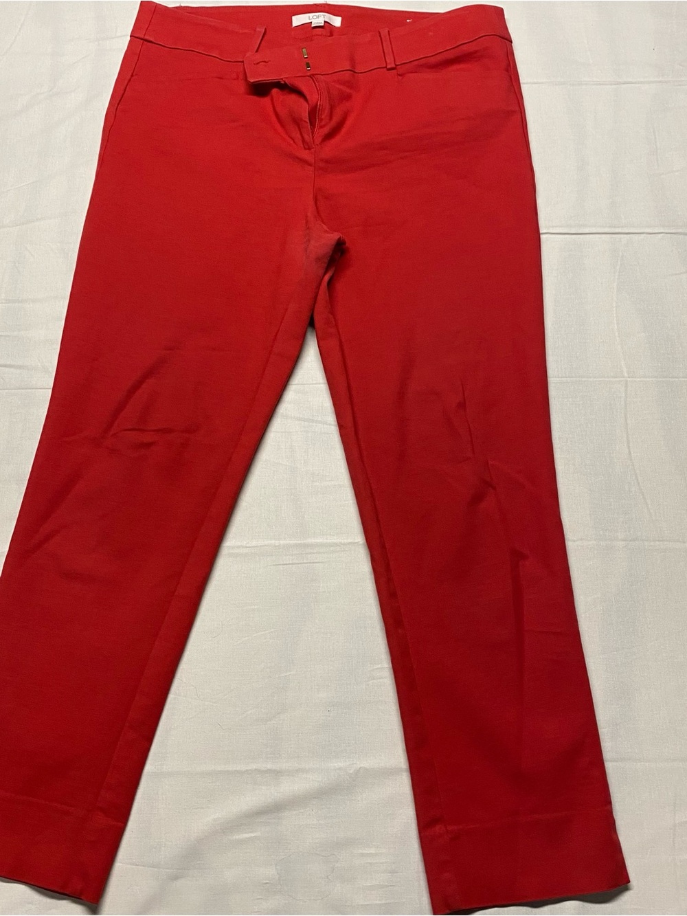 LOFT Bright Red Straight-Leg Girls' Pants